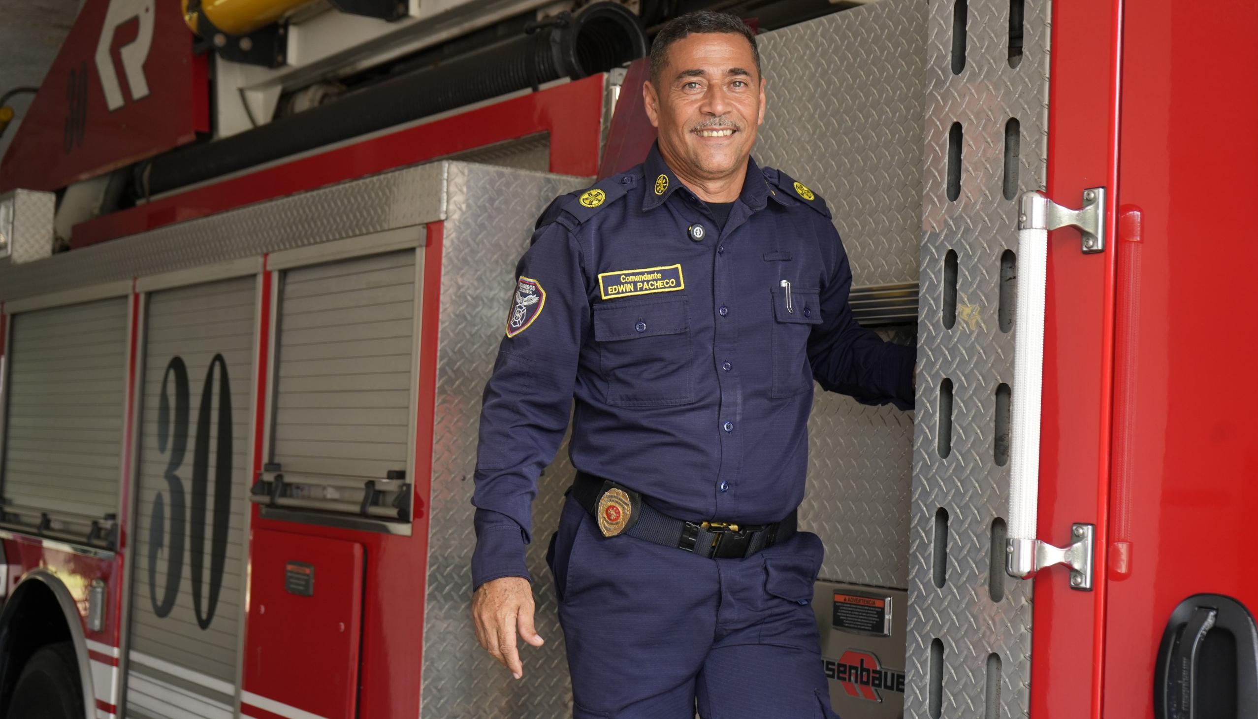 Edwin Pacheco, nuevo comandante de Bomberos de Barranquilla.
