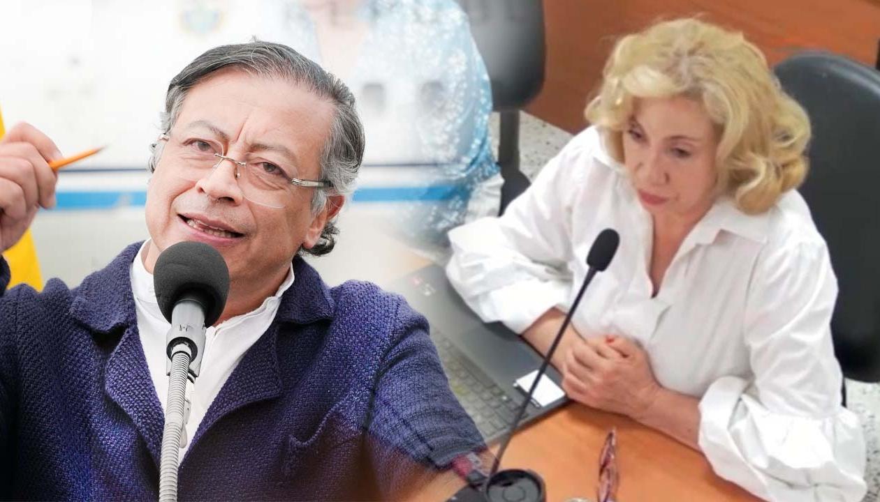 El Presidente Gustavo Petro y la fiscal Lucy Marcela Laborde.