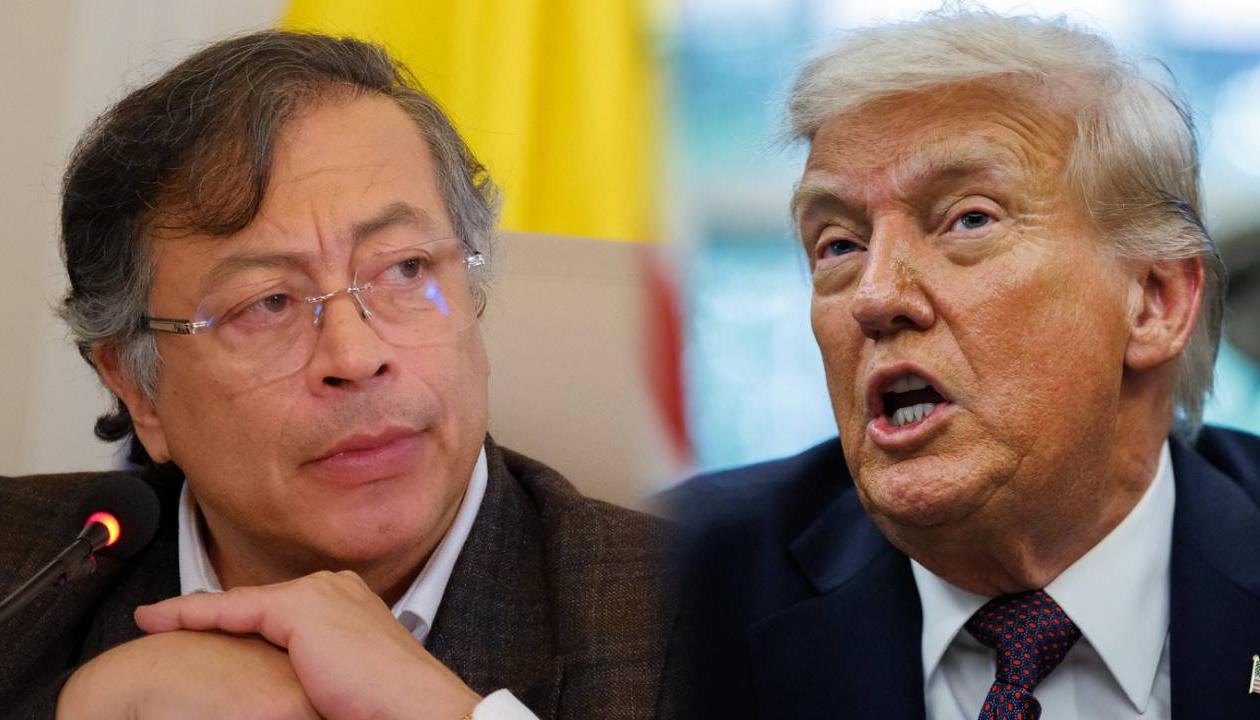 El Presidente de Colombia, Gustavo Petro, y el presidente de EE.UU., Donald Trump.
