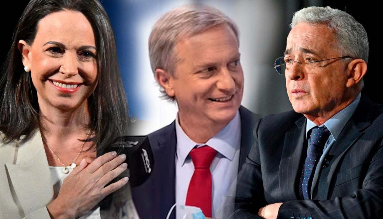 María Corina Machado, José Antonio Kast y Álvaro Uribe