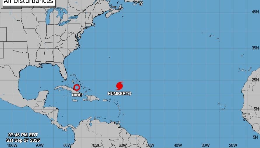 Humberto se encuentra ubicado en este sector del Océano Atlántico. 