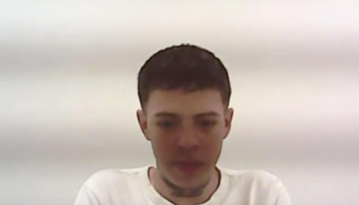 Harold Daniel Barragán Ovalle durante las audiencias virtuales. 