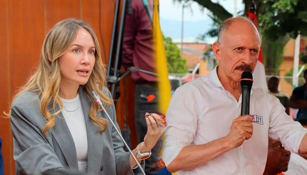 Los senadores Ana María Castañeda y Temístocles Ortega.