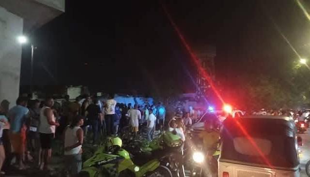 Lugar del atentado en Baranoa