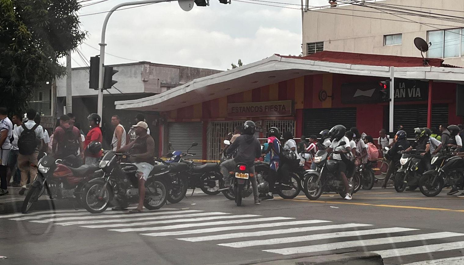 Lugar donde se presentó el crimen en la mañana de este viernes. 
