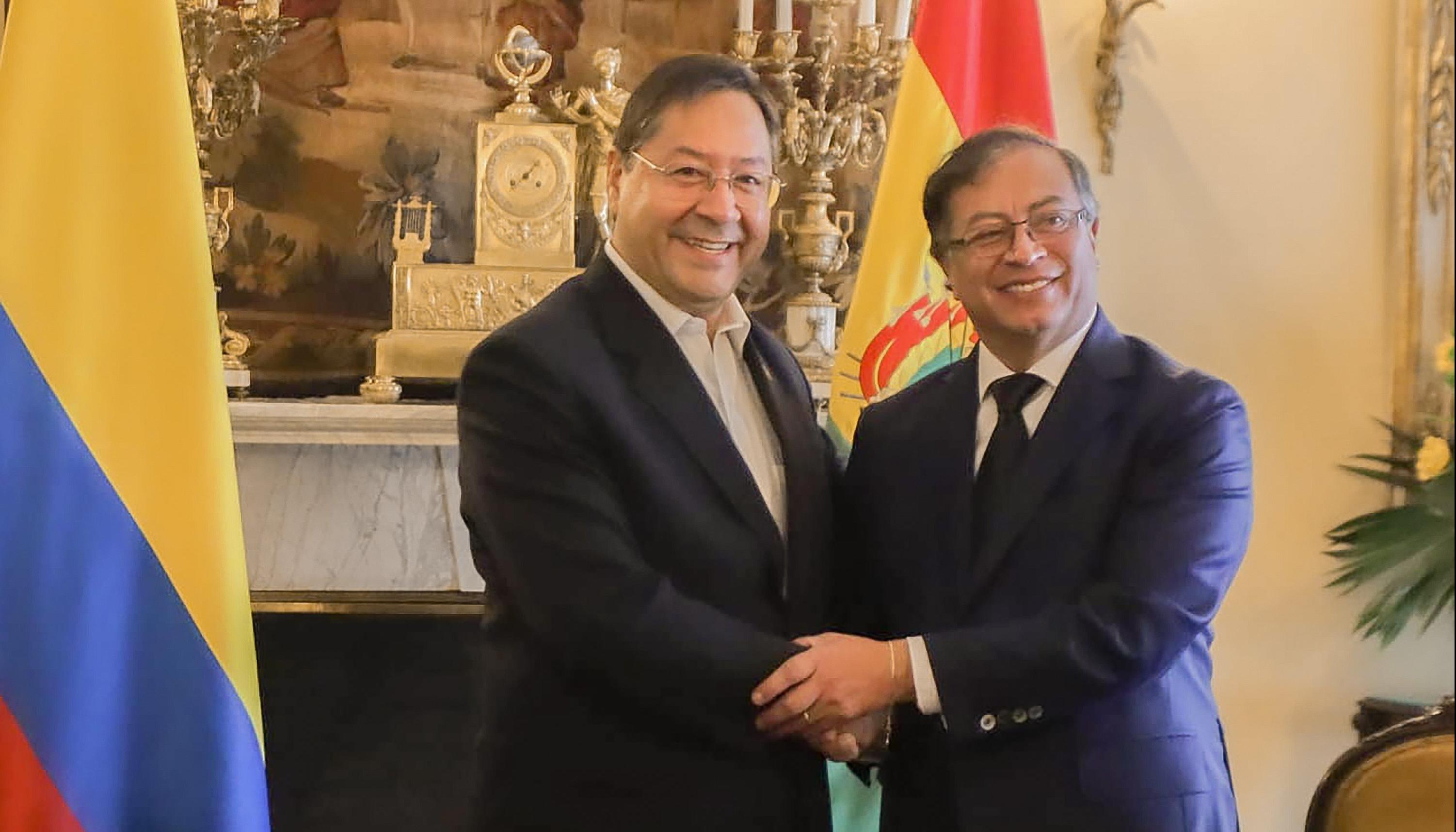 Luis Arce, Presidente de Bolivia, y Gustavo Petro, mandatario colombiano.