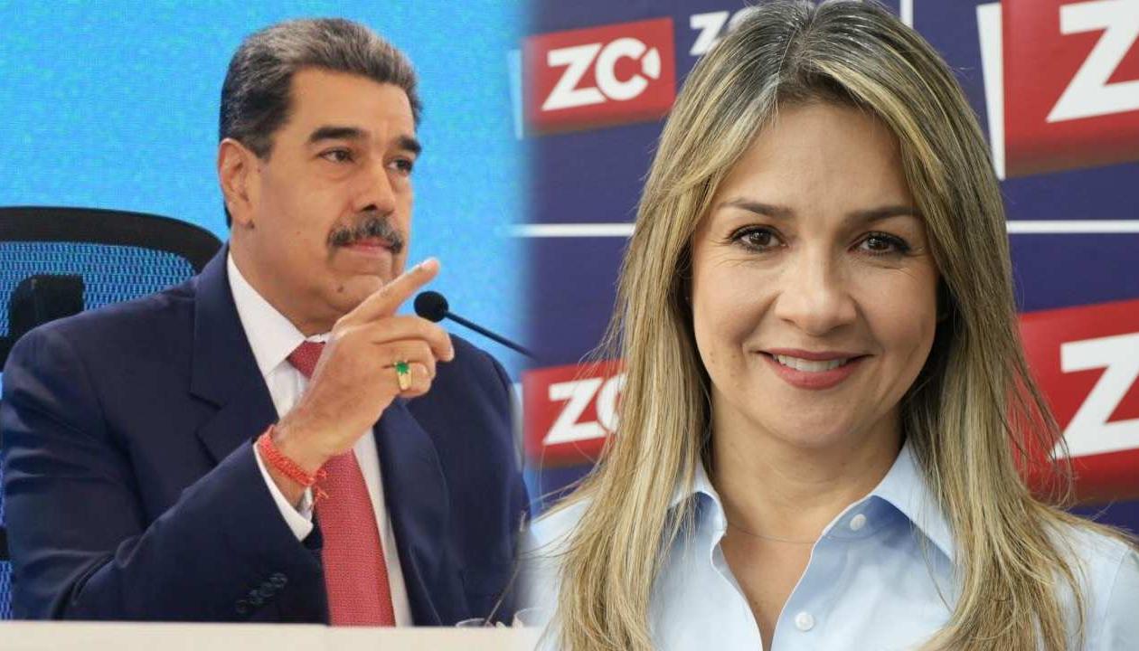 El Presidente de Venezuela, Nicolás Maduro, y Vicky Dávila.