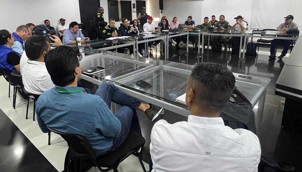 El Puesto de Mando Unificado instalado por el Distrito.