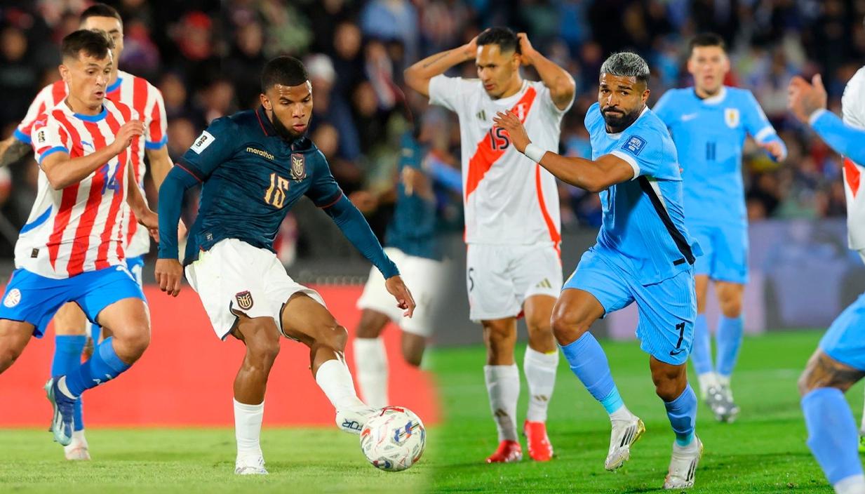 Paraguay empató con Ecuador y Uruguay goleó a Perú.