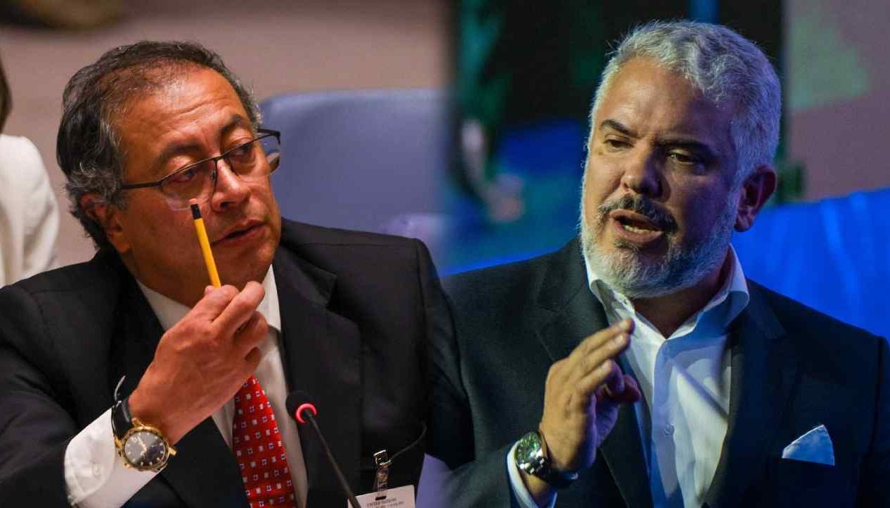 Presidente Gustavo Petro y el exmandatario Iván Duque. 