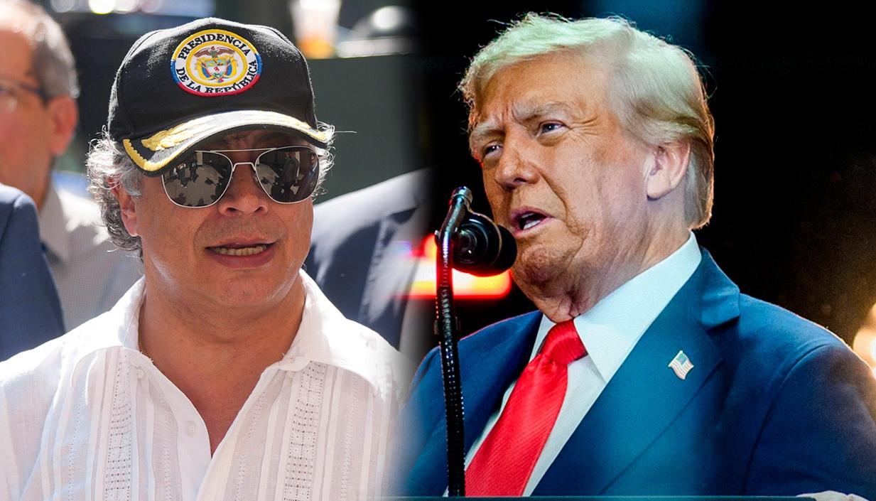 Gustavo Petro y Donald Trump.