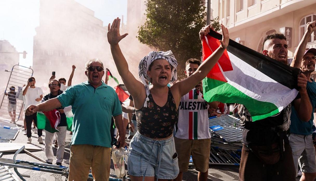 Imagen de la protesta de este domingo.