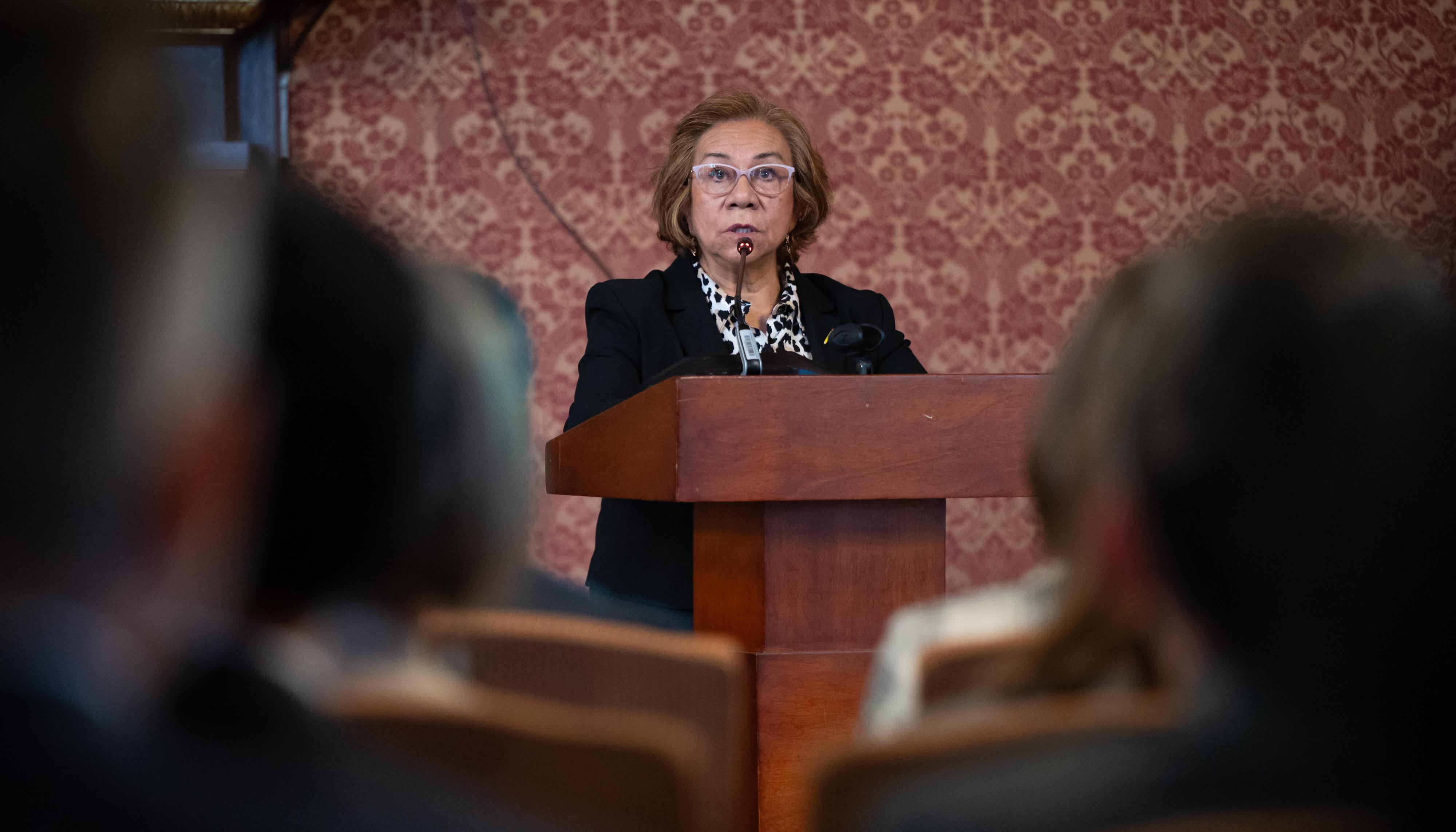 La canciller Rosa Villavicencio. 