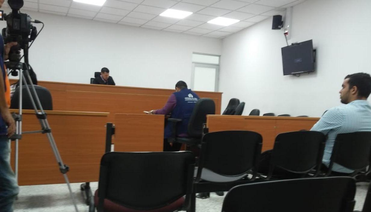 Aspecto de una sala de audiencia en Barranquilla. 