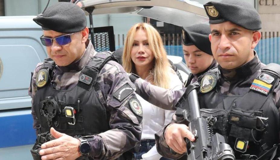 Sandra Ortiz custodiada por el Inpec. 