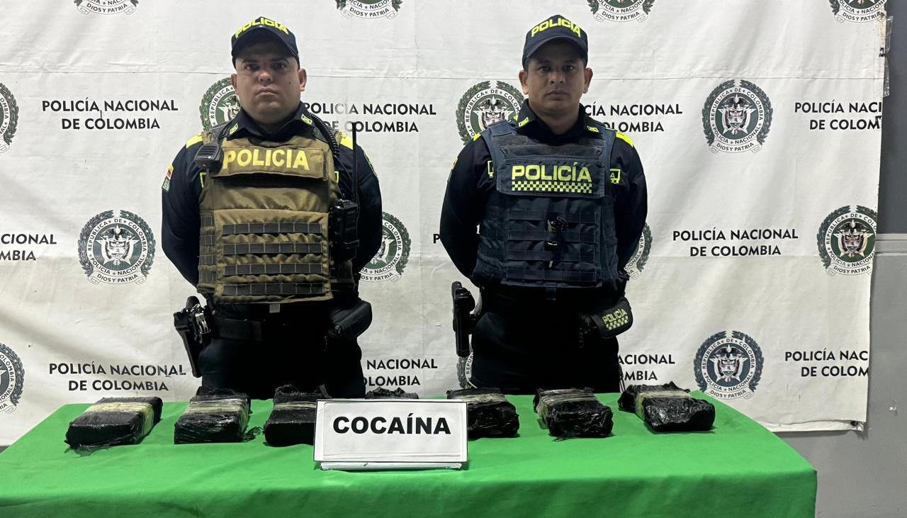 Siete kilos de clorhidrato de cocaína incautada en Las Flores
