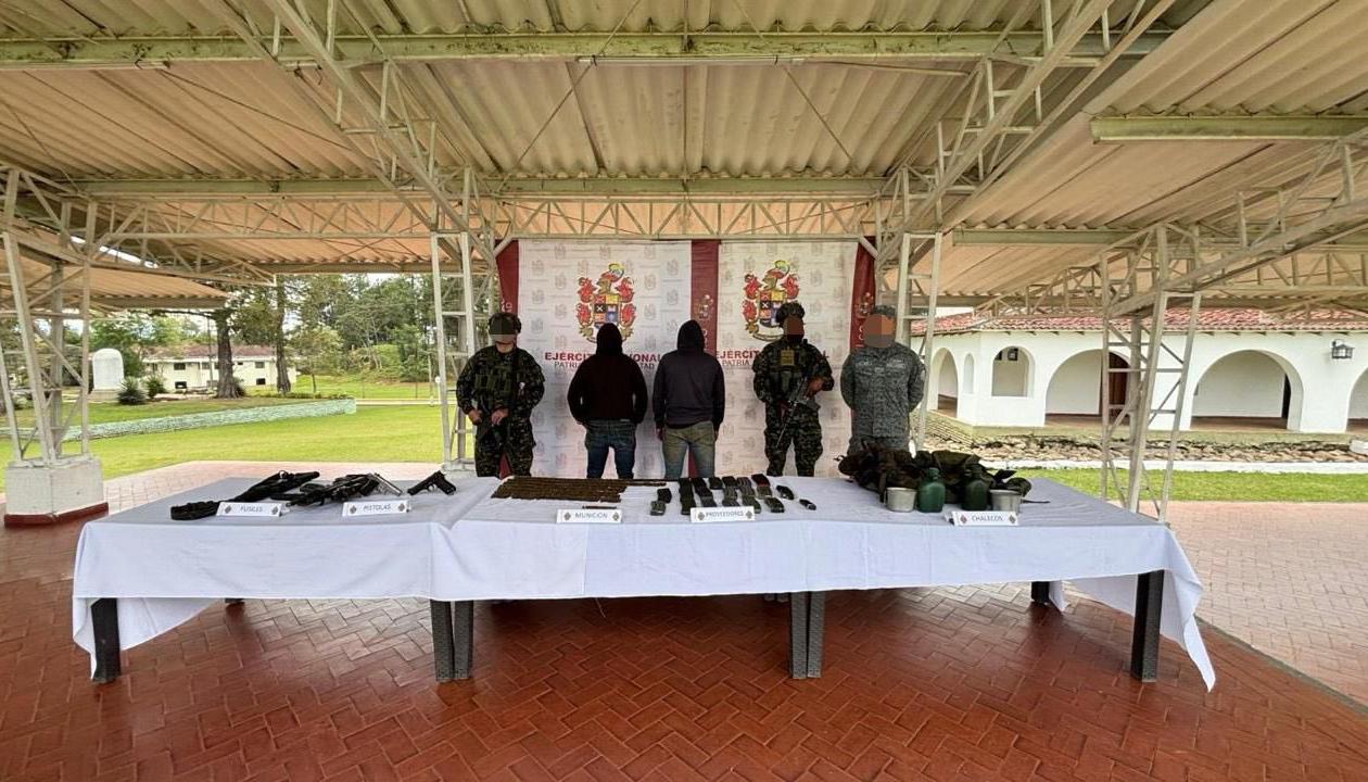 Presuntos integrantes de alias ‘Mordisco’.