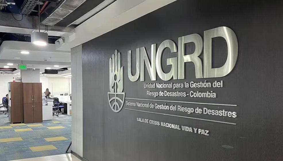 Sala de crisis de la UNGRD en Bogotá. 