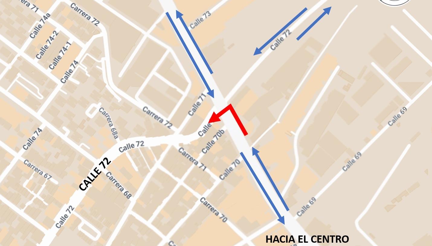 Imagen de la zona donde se implementarán las medidas.