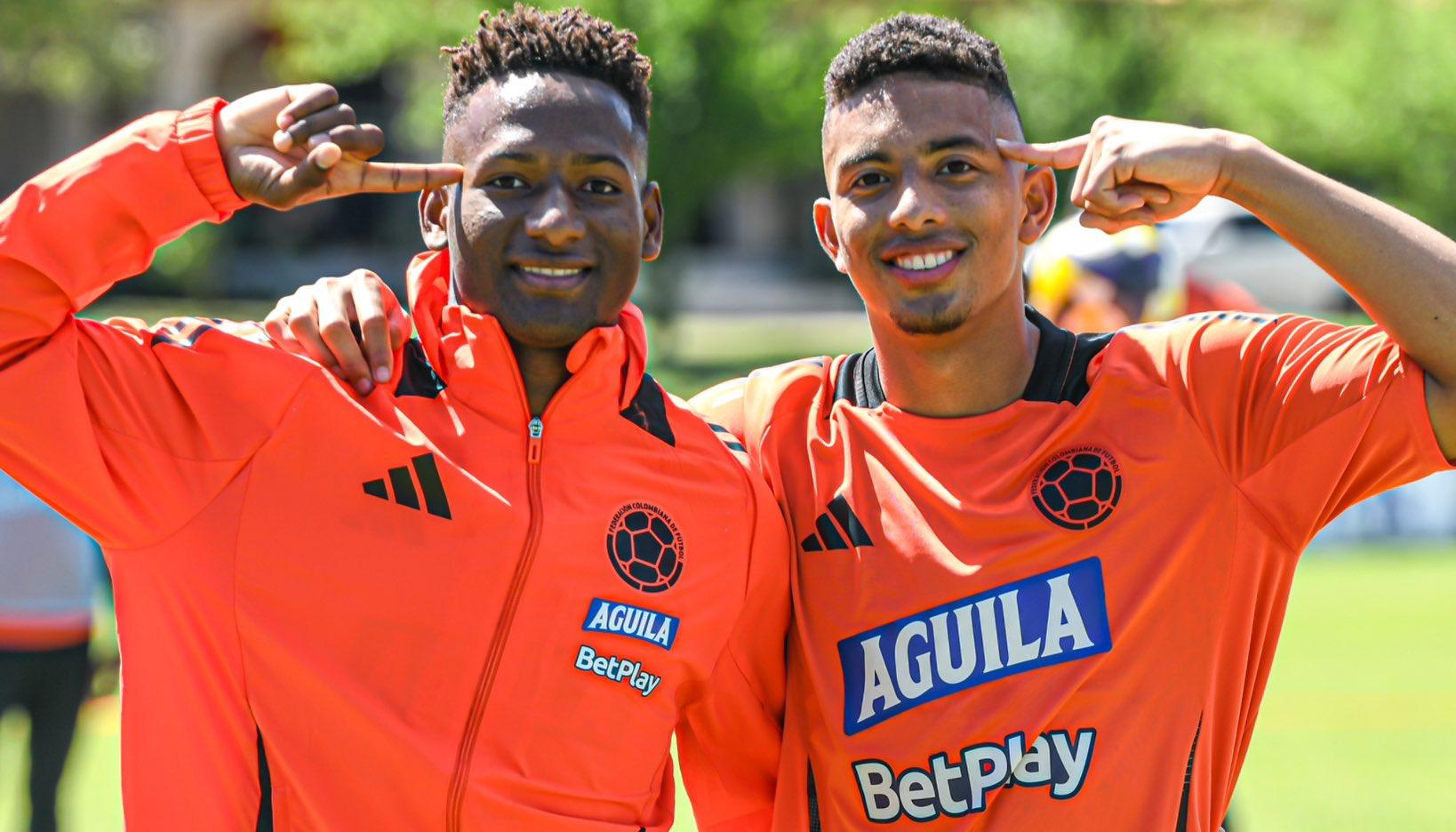 Jhon Rentería y Jordan Barrera, integrantes de la Selección Colombia sub-20.