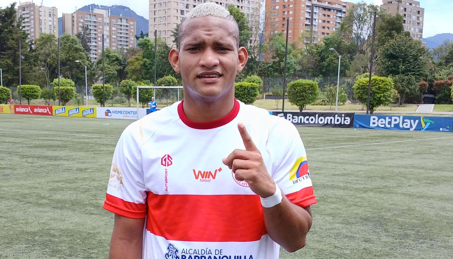 Luis Cárcamo, autor del gol de la victoria de Atlántico.