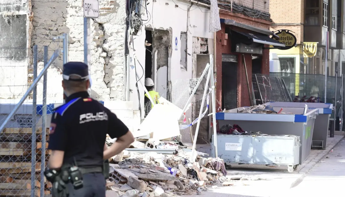 Zona donde se produjo la explosión.