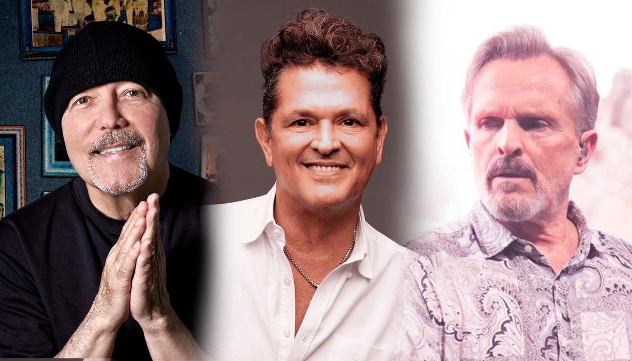 Rubén Blades, Carlos Vives, Miguel Bosé. 