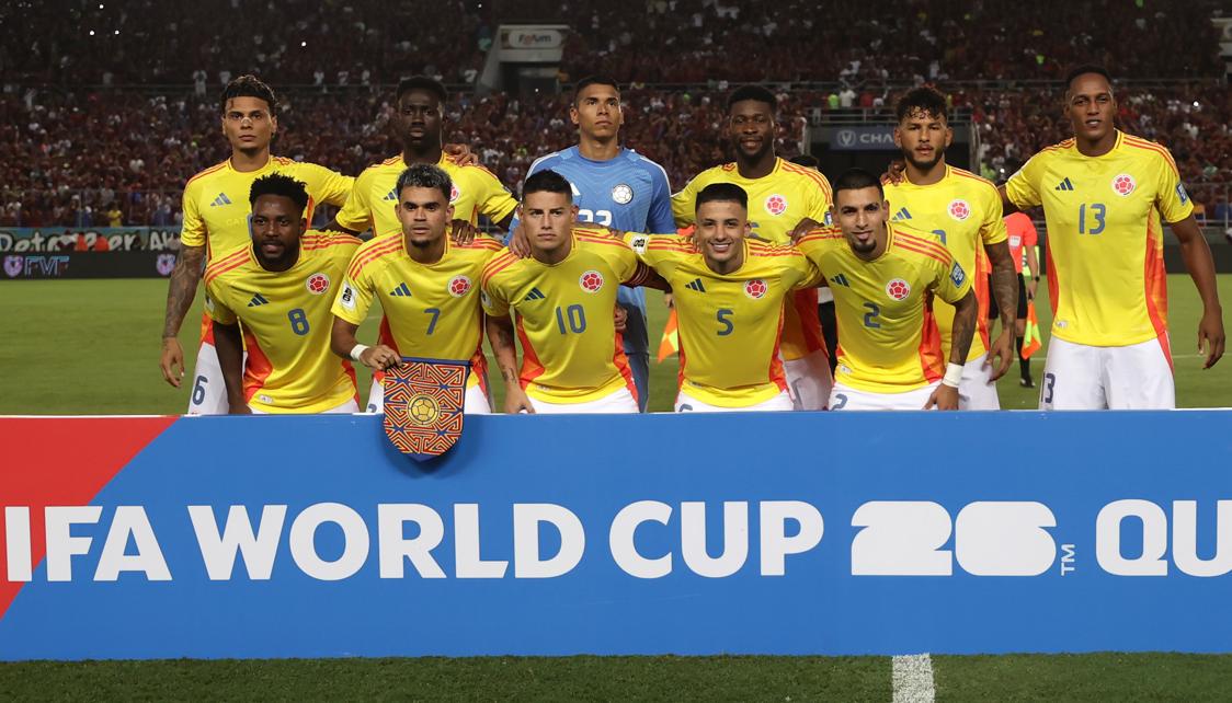 Selección Colombia que jugó contra Venezuela, en Maturín. 