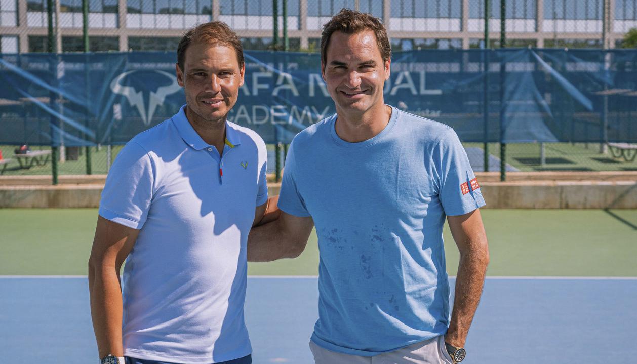 Los extenistas Rafael Nadal y Roger Federer.