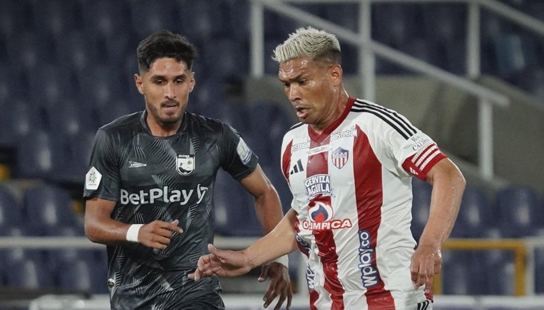 Teófilo Gutiérrez durante el juego contra Atlético. 