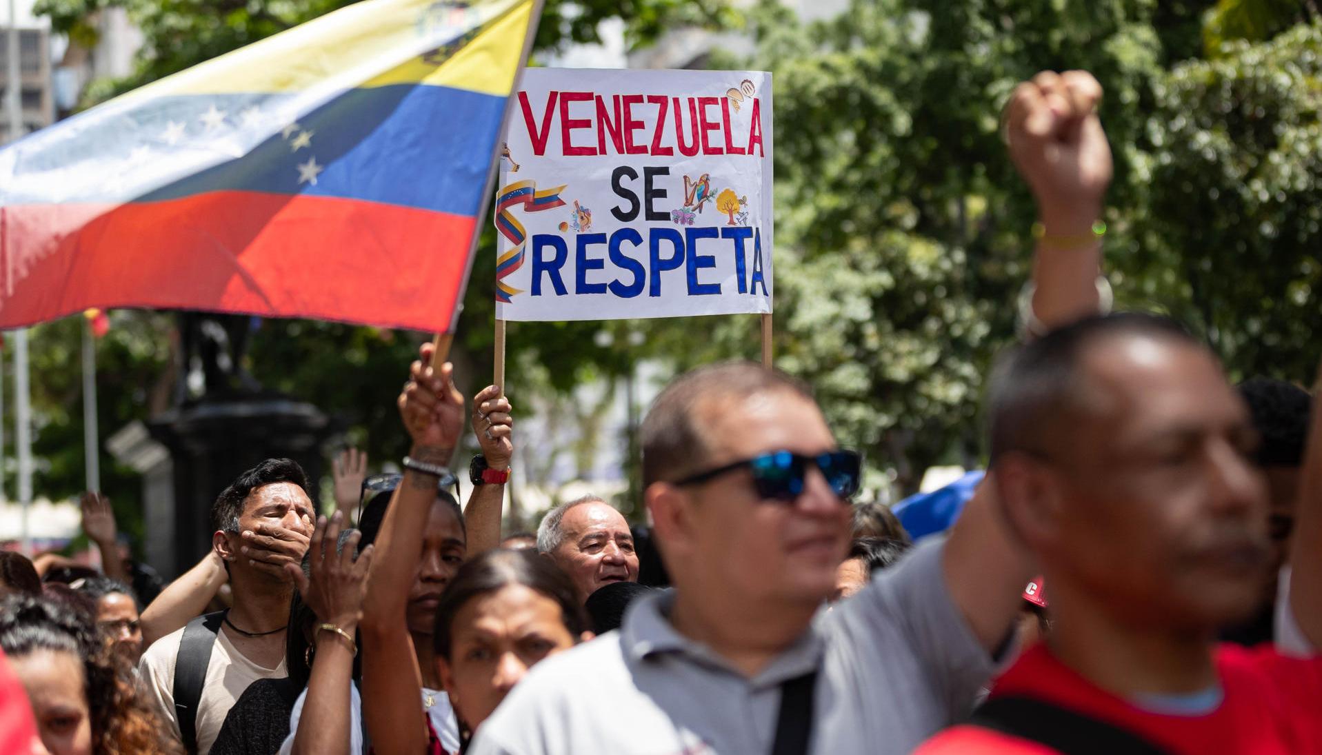 Marcha en respaldo al presidente de Venezuela, Nicolás Maduro.