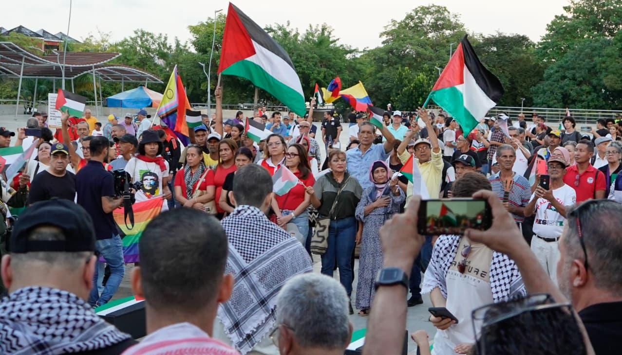 Protesta pro Palestina en Barranquilla