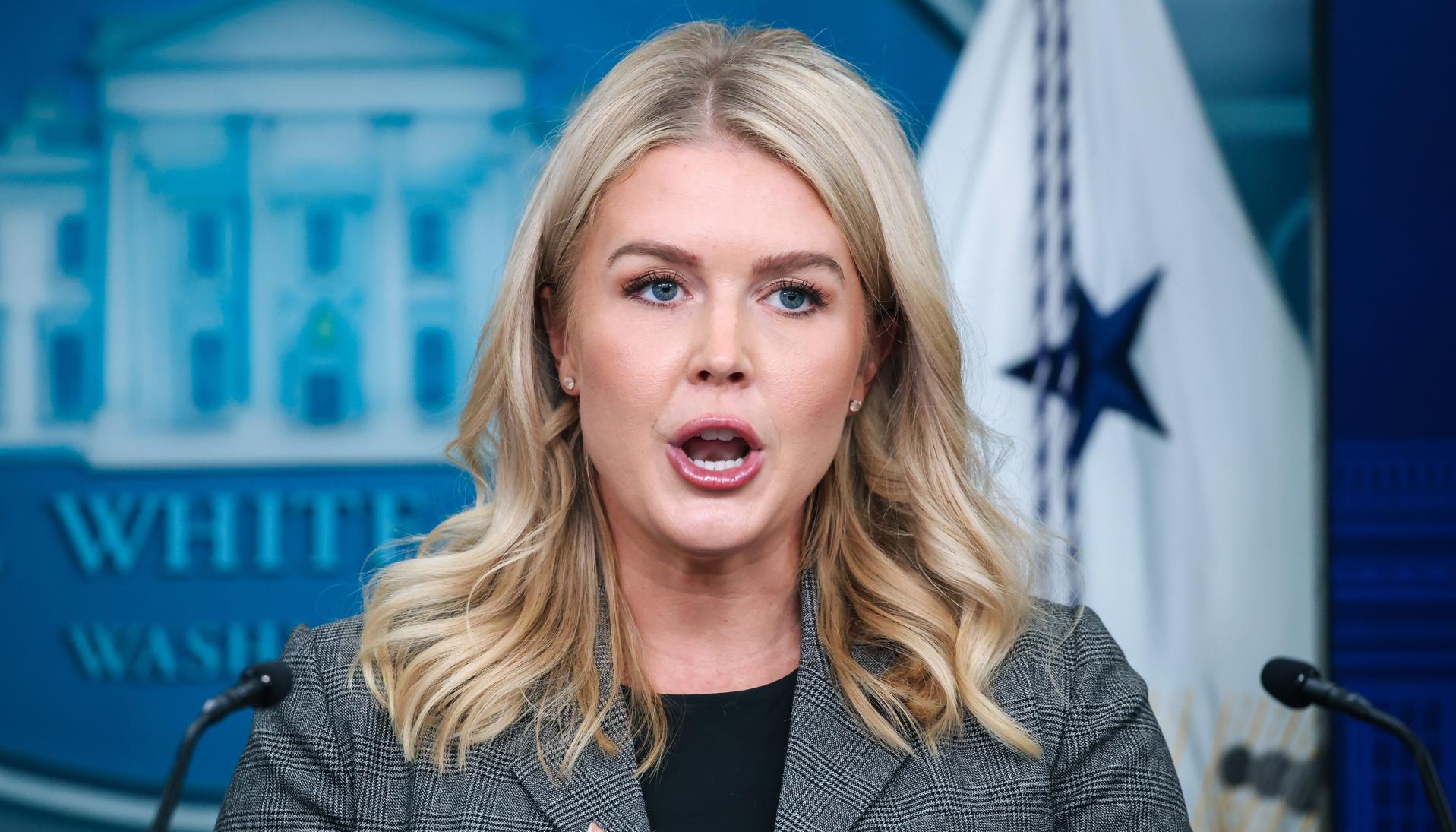 Secretaria de prensa de la Casa Blanca, Karoline Leavitt.