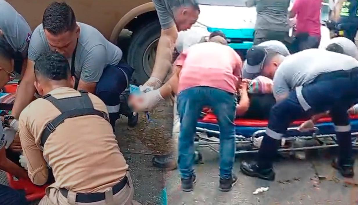 Accidente en el barrio El Recreo. 