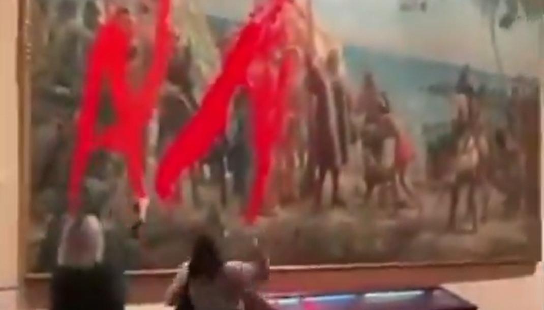 Imagen del ataque contra el cuadro.