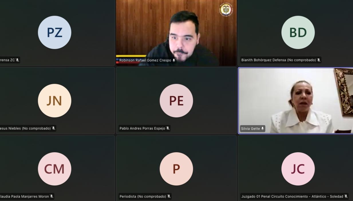 Silvia Gette Ponce en la audiencia de este miércoles. 