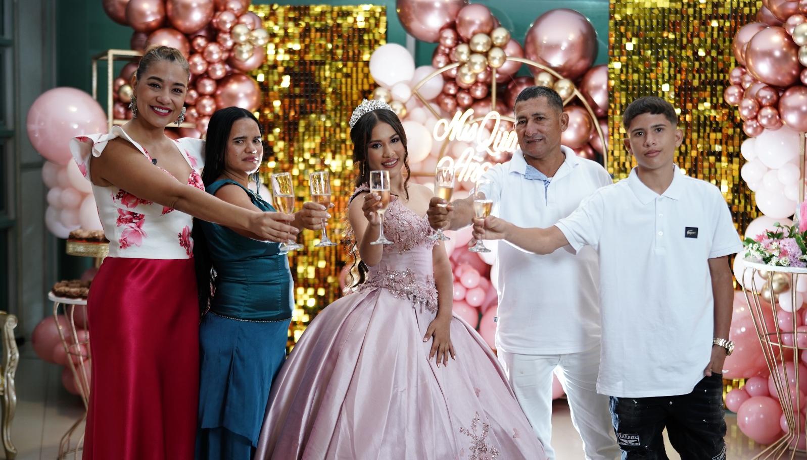 Celebración de uno de los quinceañeros.