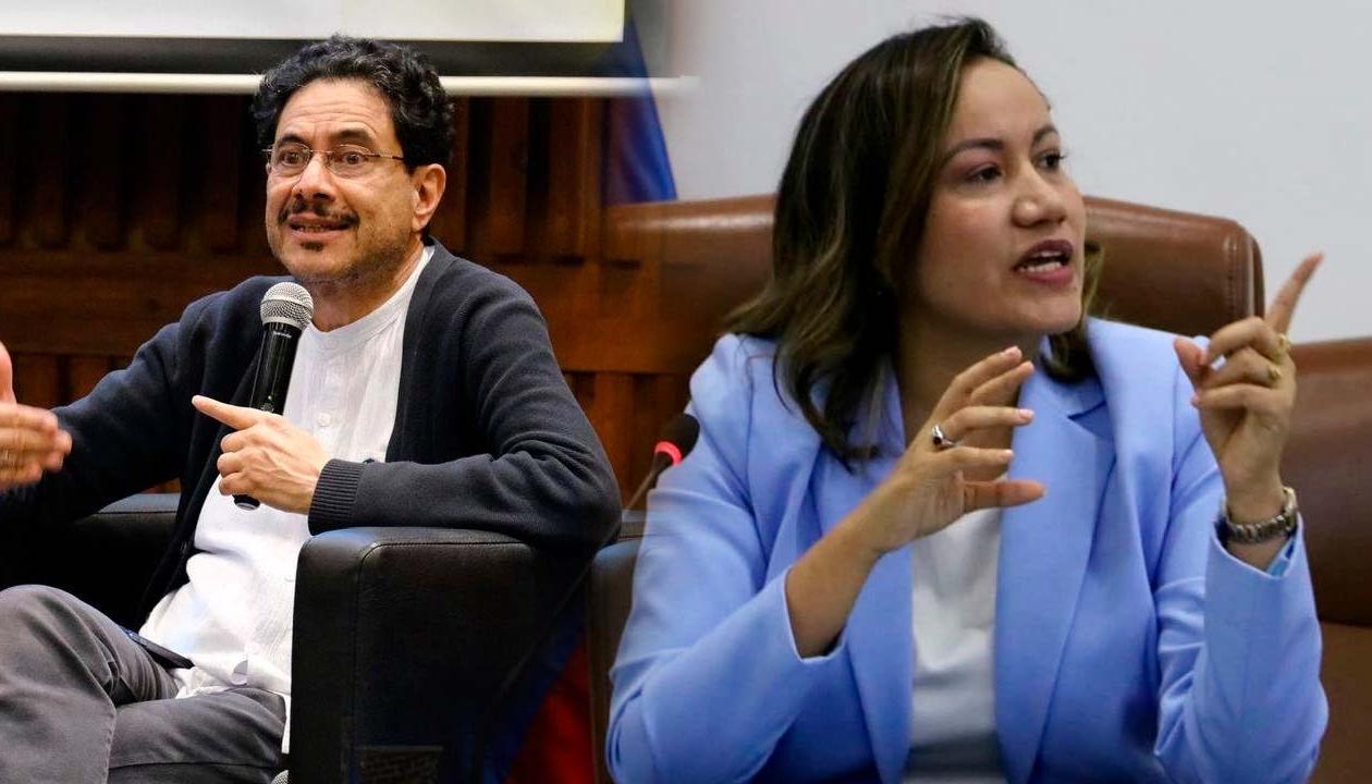 Iván Cepeda y Carolina Corcho, precandidatos presidenciales. 