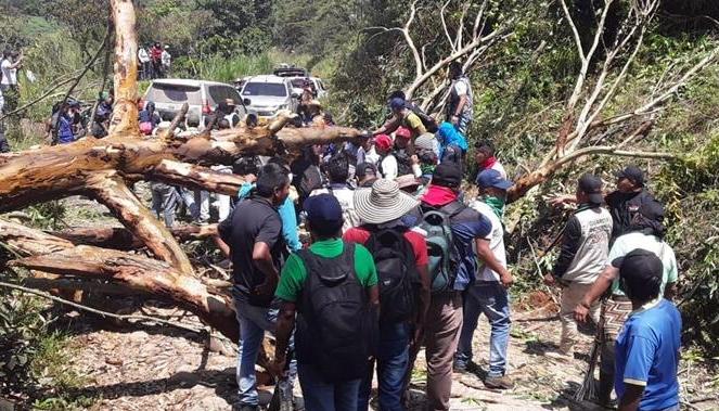 Familias desplazadas por la violencia.