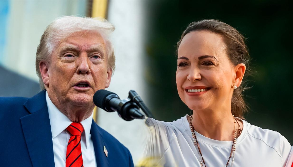 Donald Trump y María Corina Machado.