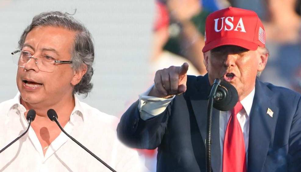El Presidente Gustavo Petro y Donald Trump.
