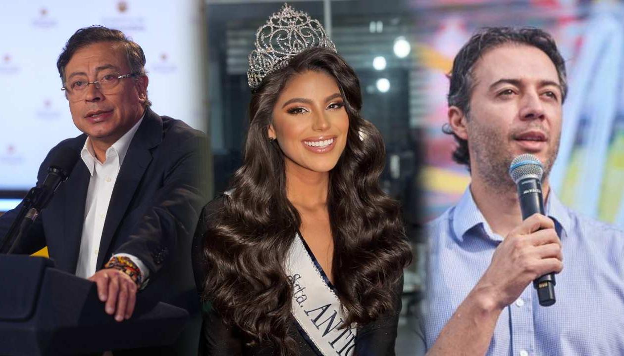 El Presidente Gustavo Petro, Laura Gallego Solís y Daniel Quintero.