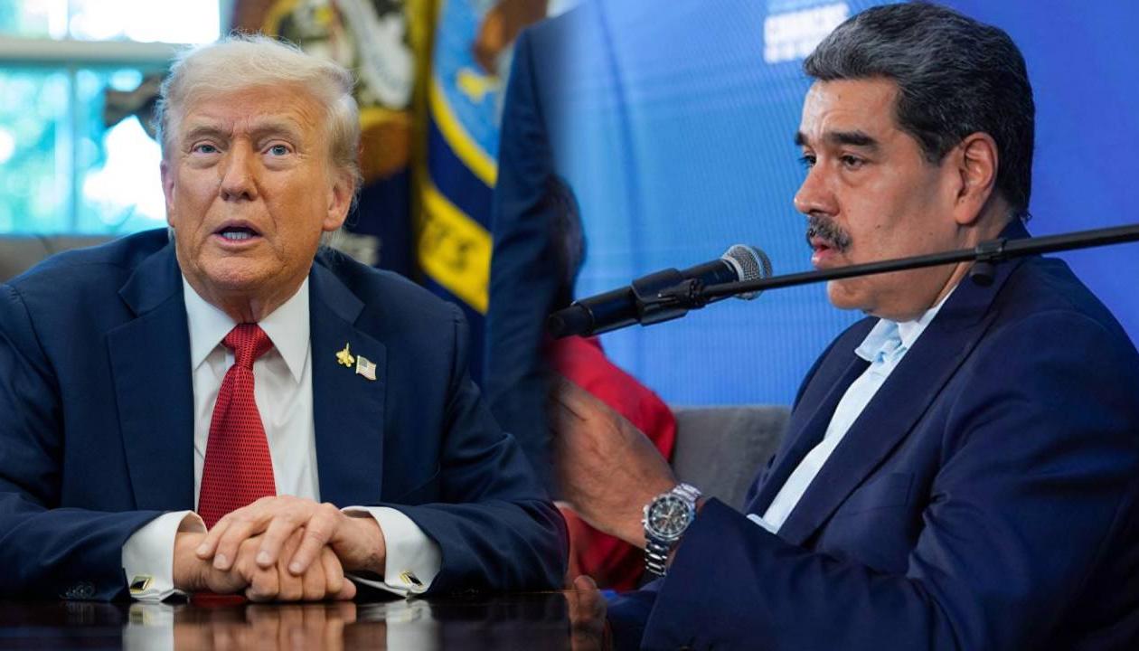 El Presidente de Estados Unidos, Donald Trump, y Nicolás Maduro, mandatario de Venezuela.