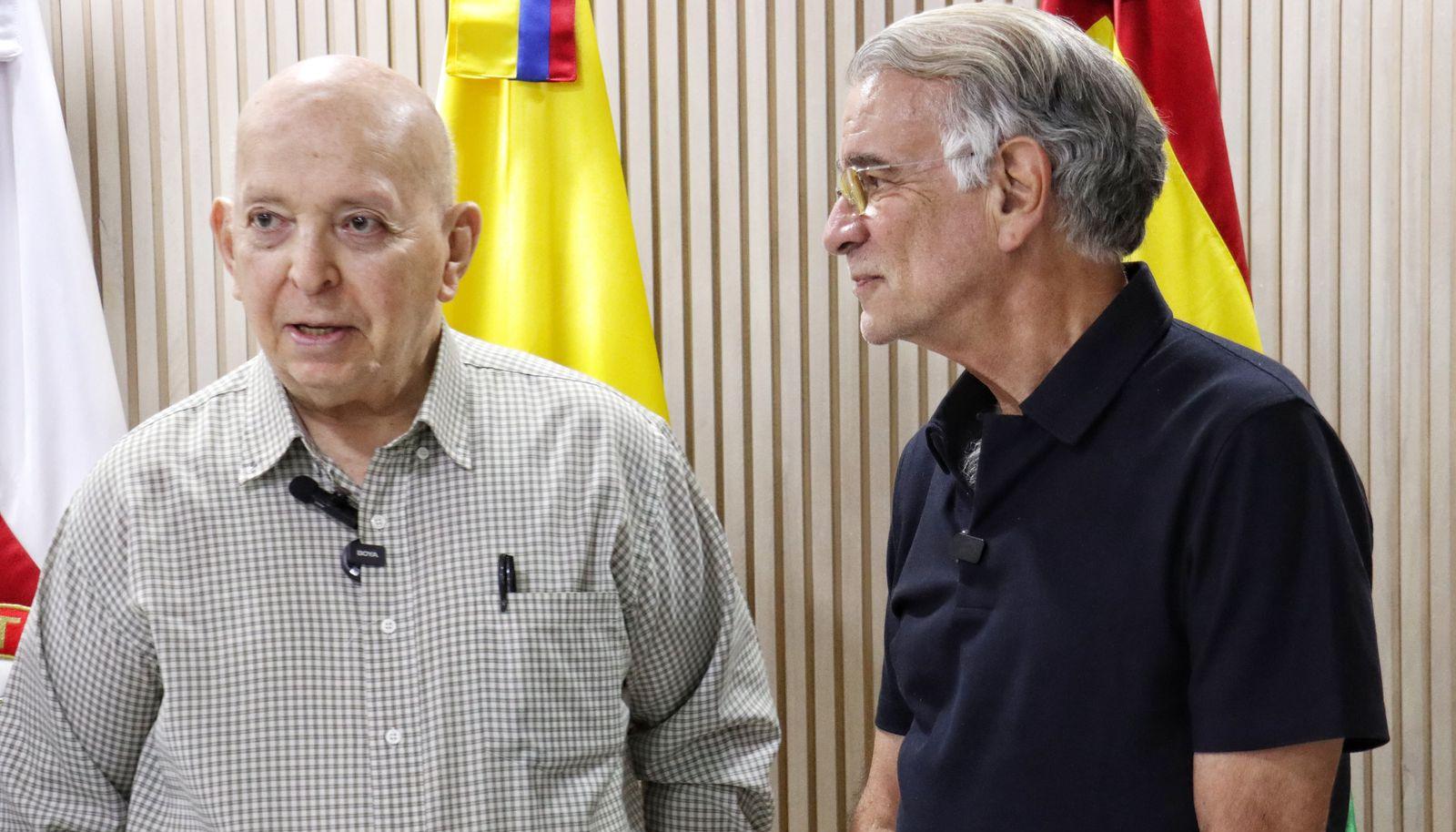 El consejero comisionado para la Paz, Otty Patiño, y el gobernador Eduardo Verano.