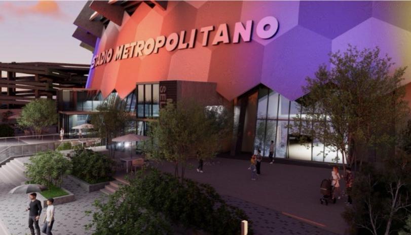 Fachada del estadio Metropolitano.