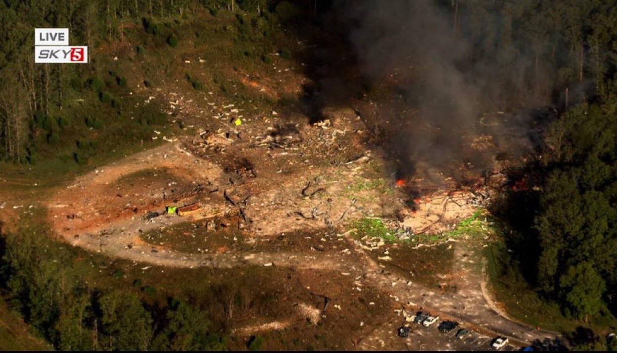 Lugar donde se registró la explosión. 