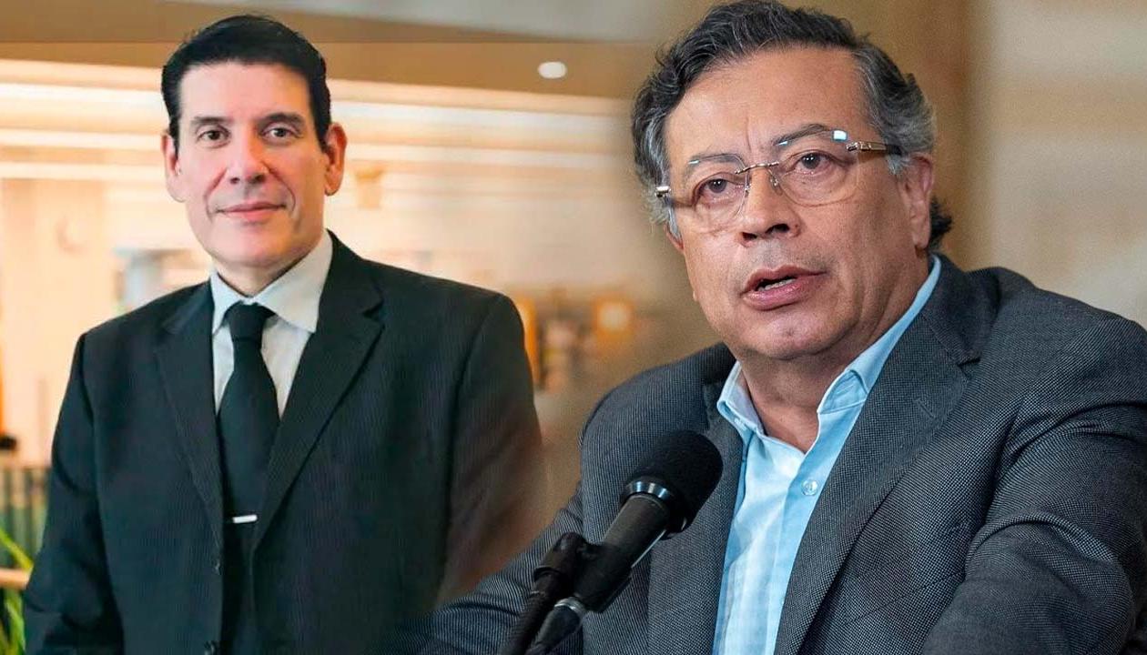El abogado Mauricio Gaona y el Presidente Gustavo Petro.
