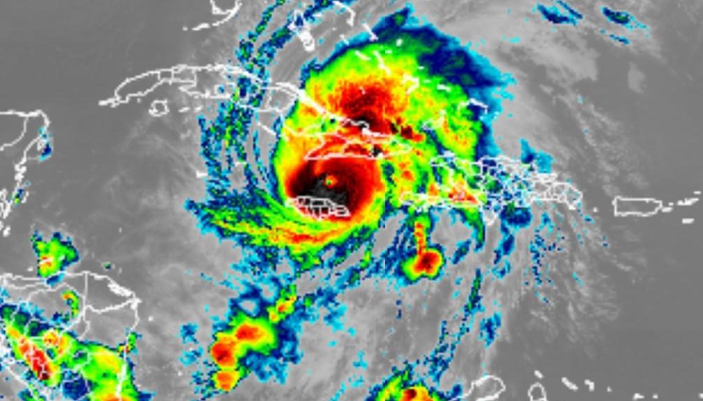 Imagen satelital del Huracán Melissa.