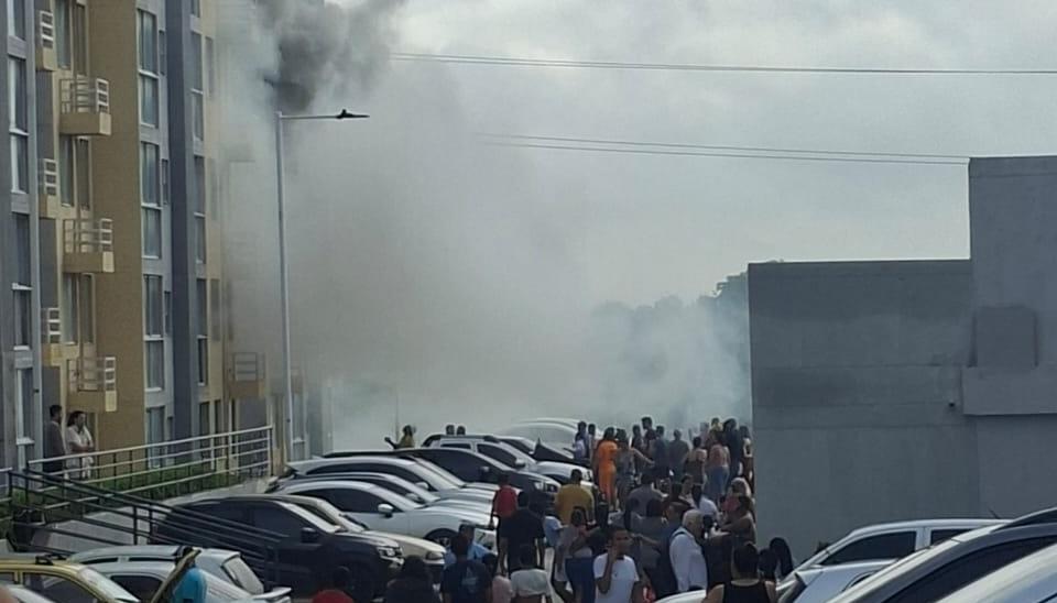 Incendio en Puerta Dorada.