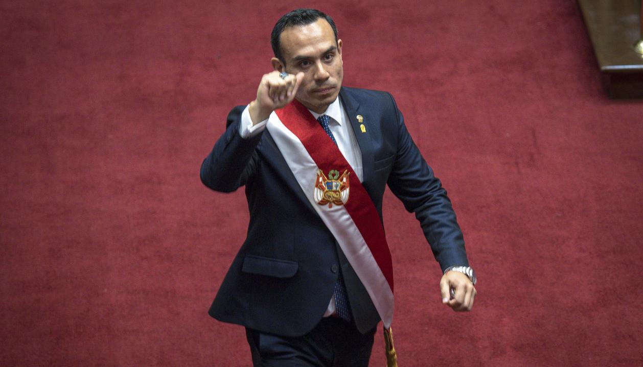 El presidente del Congreso de Perú, el derechista José Jerí.